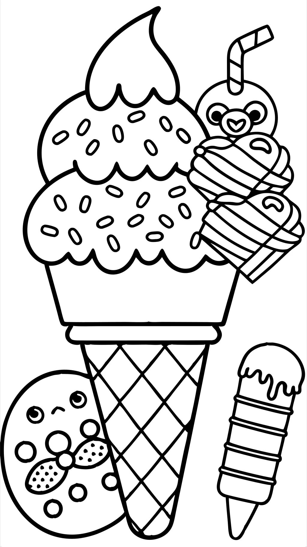 ice cream coloring pages free